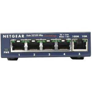 NETGEAR - ProSAFE 5-Port Fast Ethernet Switch - Gray