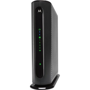 Motorola - N300 Router with DOCSIS 3.0 Cable Modem - Gray