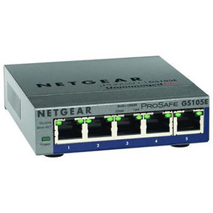 NETGEAR - ProSafe Plus 5-Port 10/100/1000 Gigabit Ethernet Switch - Gray