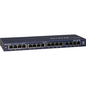 NETGEAR - ProSafe 16-Port 10/100/1000 Gigabit Ethernet Switch - Blue
